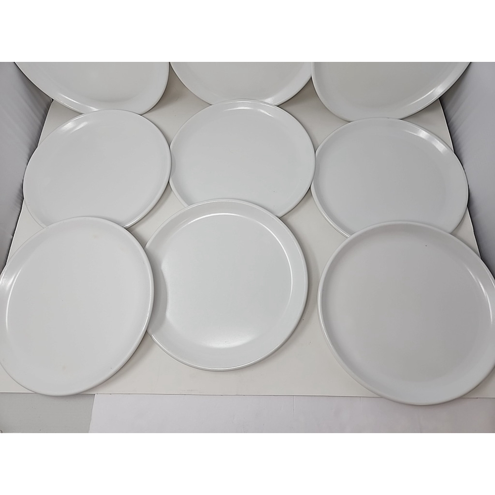 Vtg Rubbermaid White Plastic Plates Set Of 10 #3840 Melamine 10.25" CottageCore - Picture 3 of 15